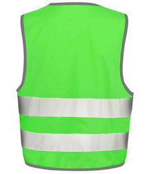 Result Core Kids Enhanced Vis Vest RS200BE - RS200BE Lime Green Back