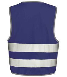 Result Core Kids Enhanced Vis Vest RS200BE - RS200BE Navy Back