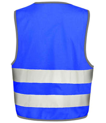 Result Core Kids Enhanced Vis Vest RS200BE - RS200BE Royal Blue Back