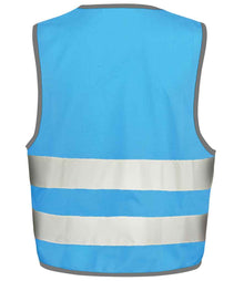 Result Core Kids Enhanced Vis Vest RS200BE - RS200BE Sky Blue Back