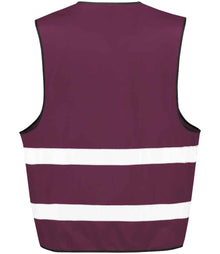 Result Core Enhanced Vis Vest RS200E - RS200E Burgundy Back