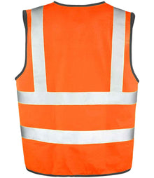 Result Core Hi-Vis Motorway Vest RS201M - RS201M Fluorescent Orange Back