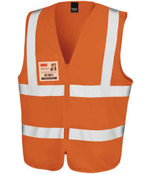 Result Core Zip ID Safety Tabard RS202 - Fluorescent Orange