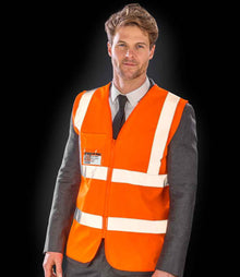 Result Core Zip ID Safety Tabard RS202 - RS202 Fluorescent Orange Model
