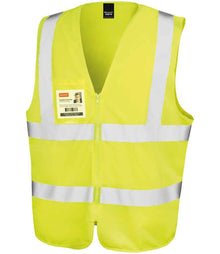 Result Core Zip ID Safety Tabard RS202 - Fluorescent Yellow