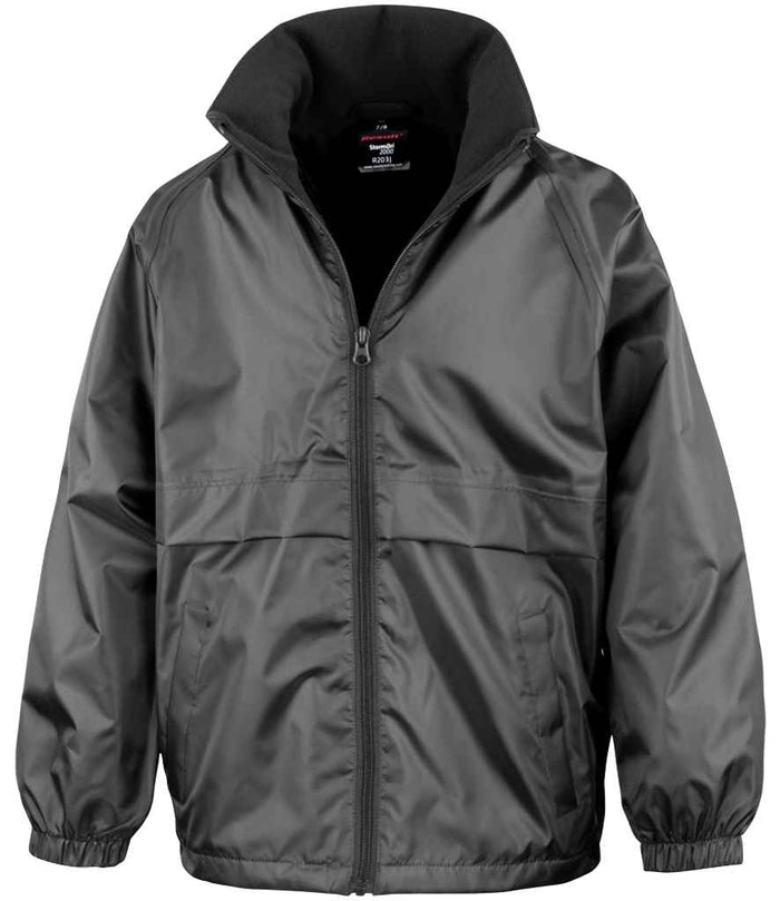 Result Core Kids Micro Fleece Lined Jacket RS203B - Black