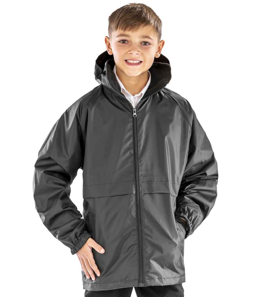 Result Core Kids Micro Fleece Lined Jacket RS203B - RS203B Black Model