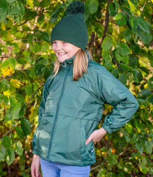 Result Core Kids Micro Fleece Lined Jacket RS203B - RS203B Bottle Green Model