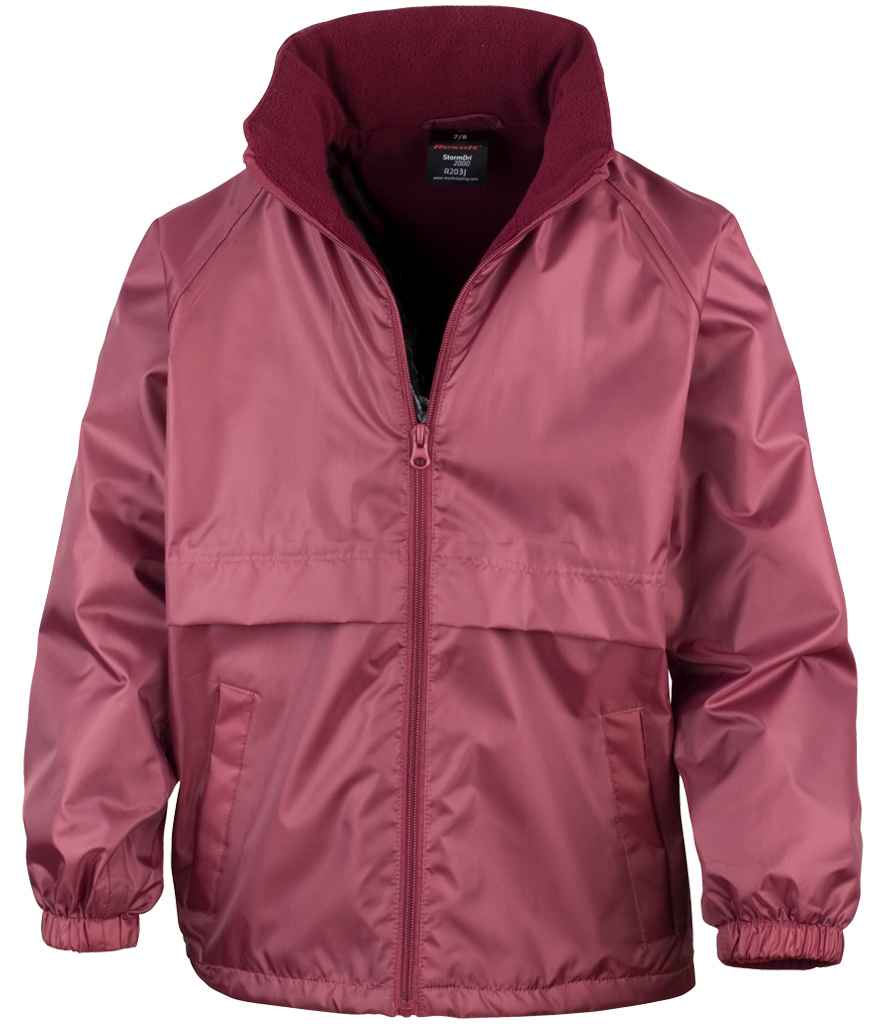 Result Core Kids Micro Fleece Lined Jacket RS203B - Burgundy