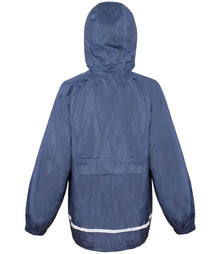 Result Core Kids Micro Fleece Lined Jacket RS203B - RS203B Navy Back