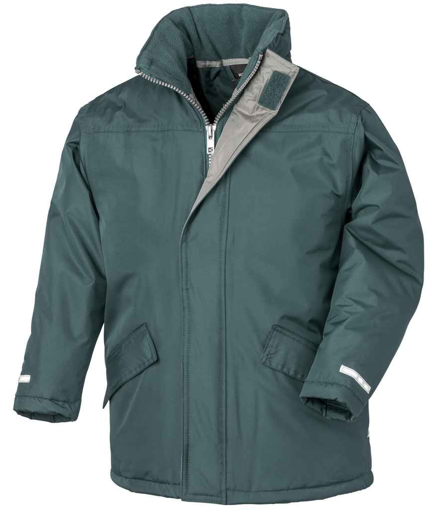 Result Core Kids Winter Parka Jacket RS207B - Bottle Green