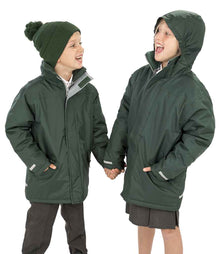 Result Core Kids Winter Parka Jacket RS207B - RS207B Bottle Green Model
