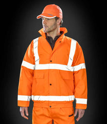 Result Core Hi-Vis Winter Blouson Jacket RS217 - RS217 Fluorescent Orange Model