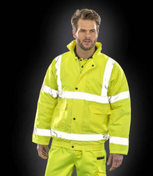 Result Core Hi-Vis Winter Blouson Jacket RS217 - RS217 Fluorescent Yellow Model