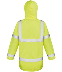 Result Core Hi-Vis Motorway Coat RS218 - RS218 Fluorescent Yellow Back