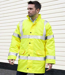 Result Core Hi-Vis Motorway Coat RS218 - RS218 Fluorescent Yellow Model