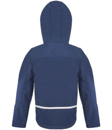 Result Core Kids TX Performance Hooded Soft Shell Jacket RS224B - RS224B Navy/Royal Blue Back
