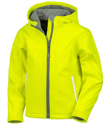 Result Core Kids TX Performance Hooded Soft Shell Jacket RS224B - Neon Yellow