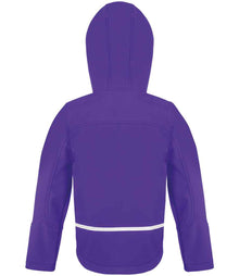 Result Core Kids TX Performance Hooded Soft Shell Jacket RS224B - RS224B Purple/Grey Back