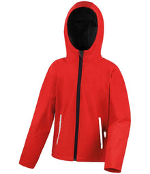 Result Core Kids TX Performance Hooded Soft Shell Jacket RS224B - Red/Black