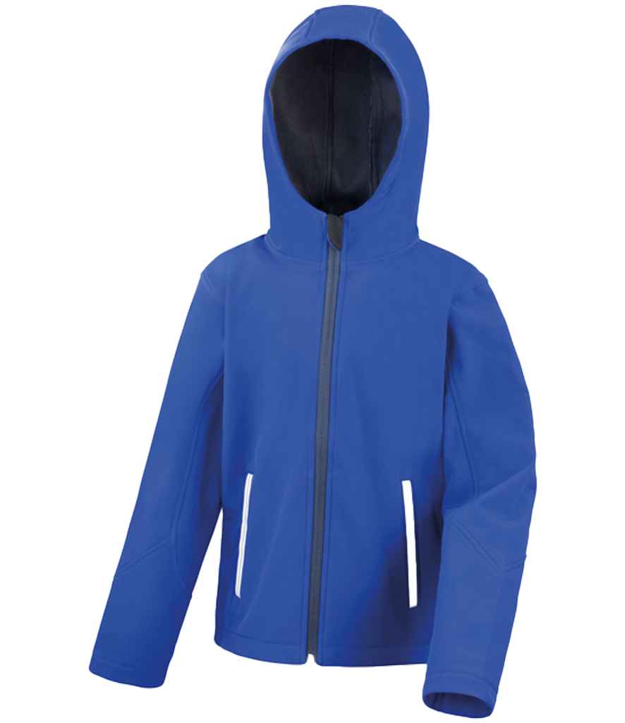 Result Core Kids TX Performance Hooded Soft Shell Jacket RS224B - Royal Blue/Navy