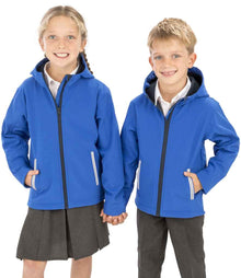 Result Core Kids TX Performance Hooded Soft Shell Jacket RS224B - RS224B Royal Blue/Navy Model