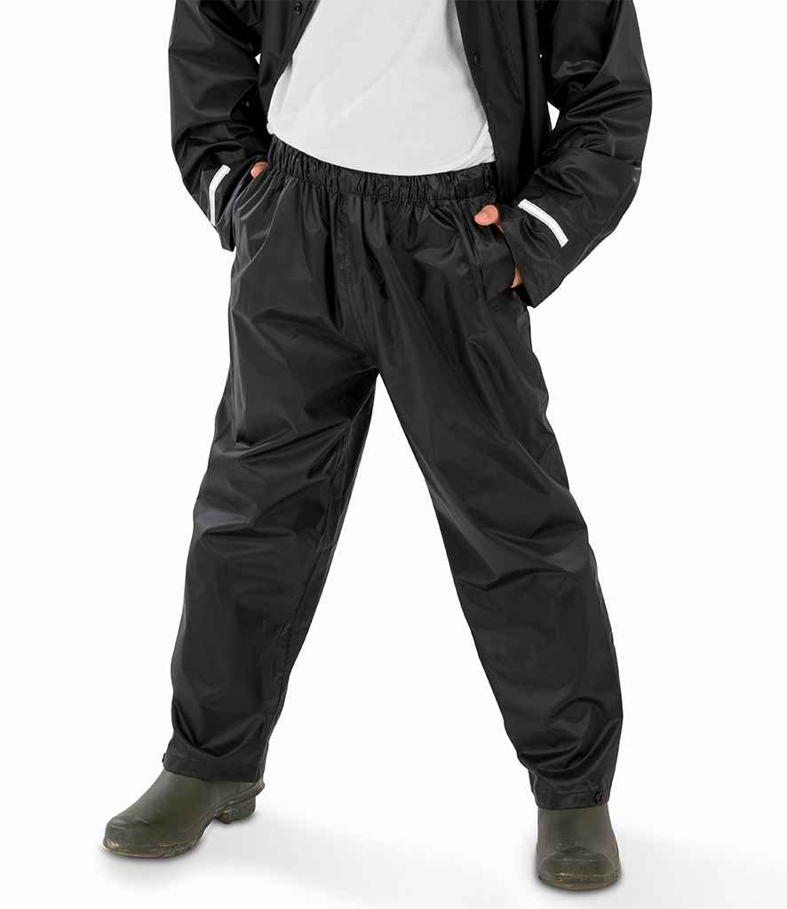 Result Core Kids Waterproof Overtrousers RS226B - RS226B Black Model