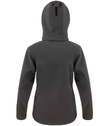 Result Core Ladies Hooded Soft Shell Jacket RS230F - RS230F Black/Grey Back