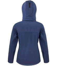 Result Core Ladies Hooded Soft Shell Jacket RS230F - RS230F Navy/Royal Blue Back