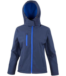 Result Core Ladies Hooded Soft Shell Jacket RS230F - Navy/Royal Blue