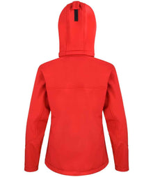 Result Core Ladies Hooded Soft Shell Jacket RS230F - RS230F Red/Black Back
