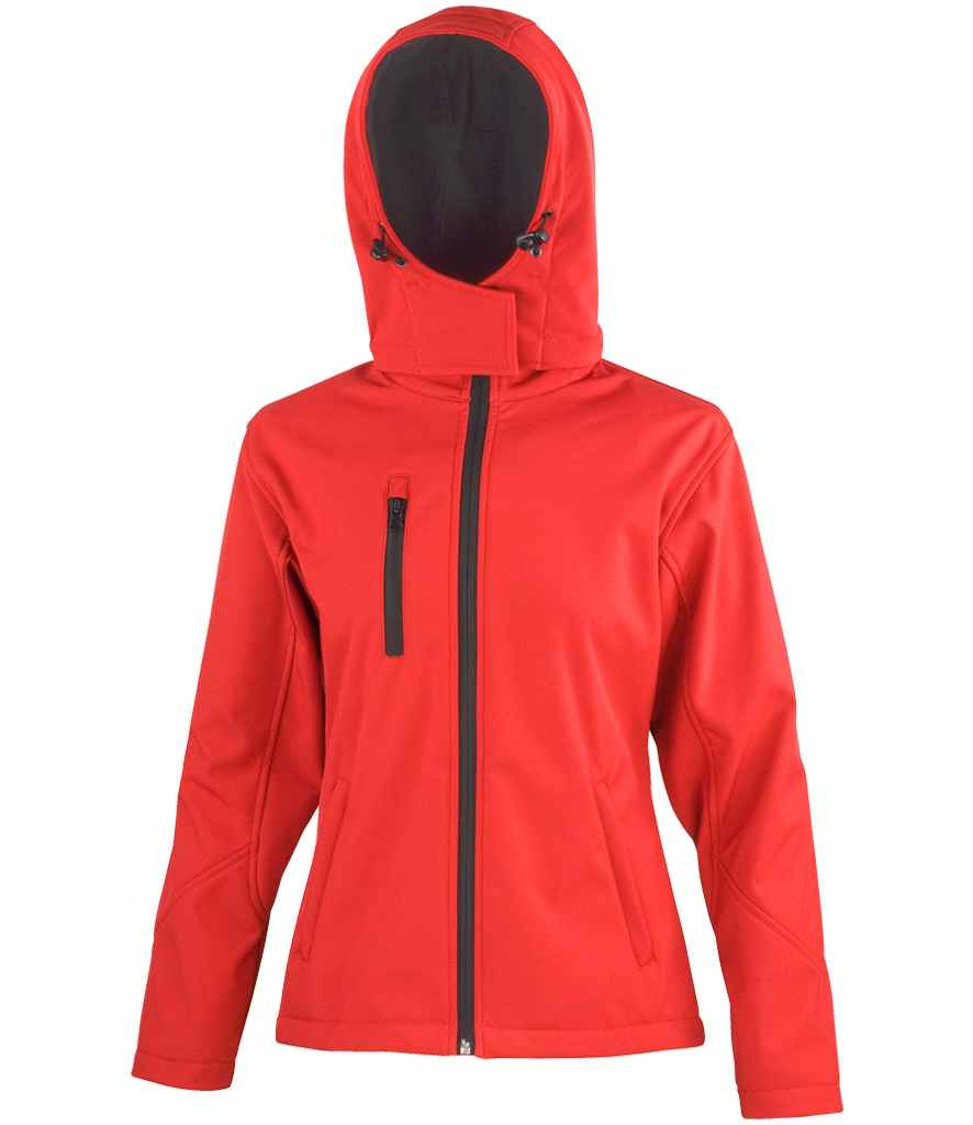 Result Core Ladies Hooded Soft Shell Jacket RS230F - Red/Black