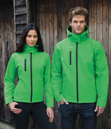 Result Core Ladies Hooded Soft Shell Jacket RS230F - RS230F Vivid Green/Black Model