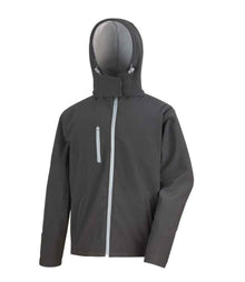 Result Core Hooded Soft Shell Jacket RS230M - Black/Grey