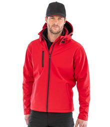 Result Core Hooded Soft Shell Jacket RS230M - RS230M Red/Black Model