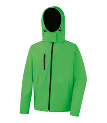 Result Core Hooded Soft Shell Jacket RS230M - Vivid Green/Black