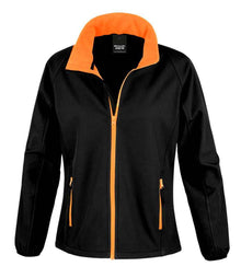 Result Core Ladies Printable Soft Shell Jacket RS231F - Black/Orange
