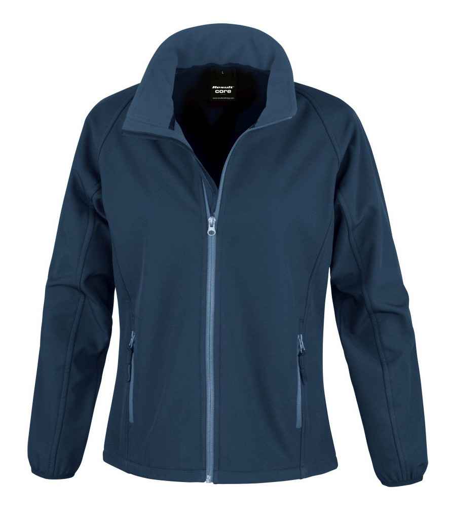 Result Core Ladies Printable Soft Shell Jacket RS231F - Navy/Navy