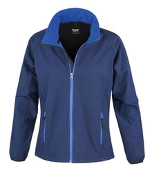 Result Core Ladies Printable Soft Shell Jacket RS231F - Navy/Royal Blue