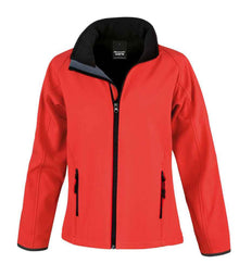 Result Core Ladies Printable Soft Shell Jacket RS231F - Red/Black