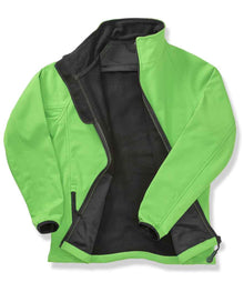 Result Core Ladies Printable Soft Shell Jacket RS231F - RS231F Vivid Green/Black Detail