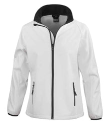 Result Core Ladies Printable Soft Shell Jacket RS231F - White/Black