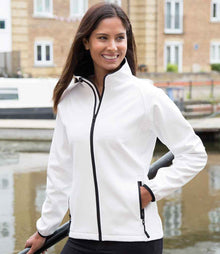Result Core Ladies Printable Soft Shell Jacket RS231F - RS231F White/Black Model