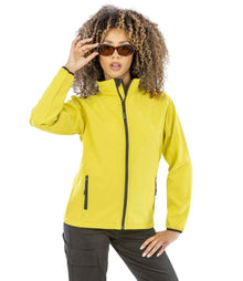 Result Core Ladies Printable Soft Shell Jacket RS231F - RS231F Yellow/Black Model