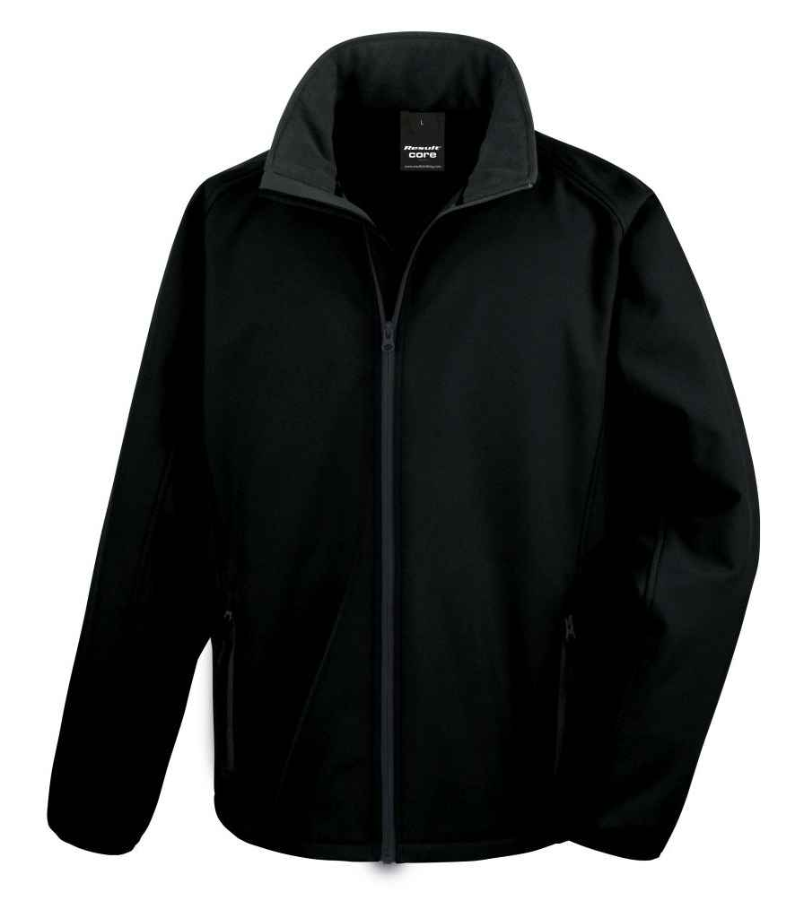 Result Core Printable Soft Shell Jacket RS231M - Black/Black