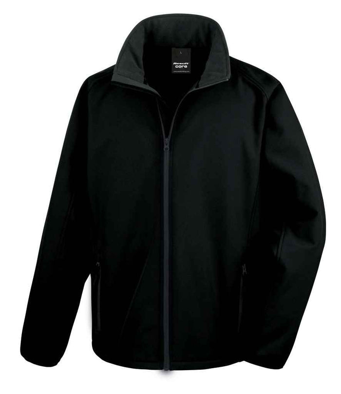 Result Core Printable Soft Shell Jacket RS231M - Black/Black