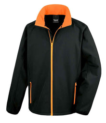 Result Core Printable Soft Shell Jacket RS231M - Black/Orange