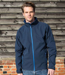 Result Core Printable Soft Shell Jacket RS231M - RS231M Navy/Royal Blue Model
