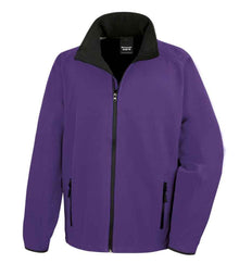 Result Core Printable Soft Shell Jacket RS231M - Purple/Black