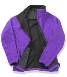 Result Core Printable Soft Shell Jacket RS231M - RS231M Purple/Black Detail
